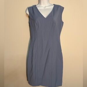 White House Black Market Blue V-Neck Mini Dress